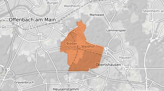 Mietspiegelkarte Offenbach am Main Bieber